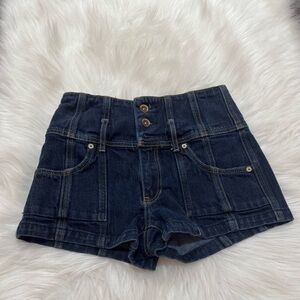Abercrombie & Fitch Dark Blue High-Waist Shorts